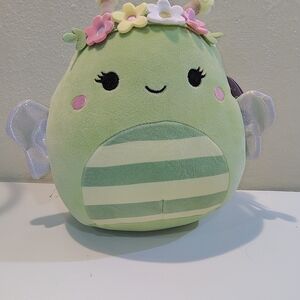 Squishmallows Sybil Green Plush with Flower Crown Accents